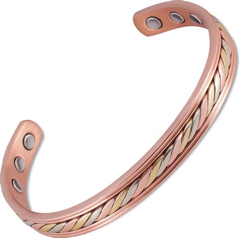 Buy MAGNETJEWELRYSTORE Copper Magnetic Therapy Bracelet High Power ...