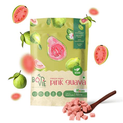 Bonvie Freeze Dried Pink Guava| Healthy| 100% Natural| No Preservatives ...