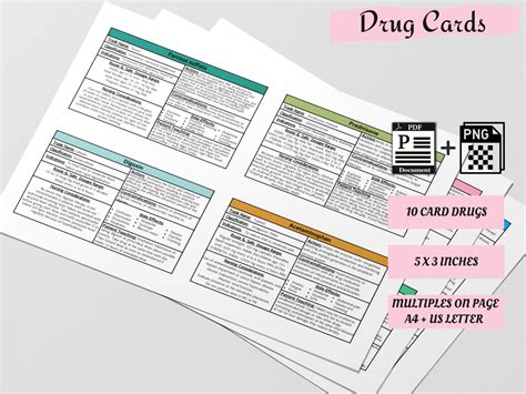 Drug Cards: Medication Card Templates Nursing Students - Study In Nursing