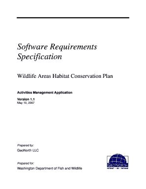 Fillable Online Wildlife Areas Habitat Conservation Plan Activities ...