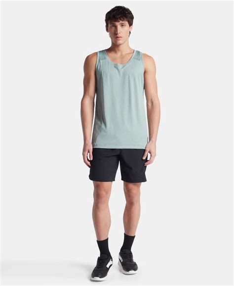 Buy Lightweight Microfiber Solid Tank Top with Breathable Mesh ...