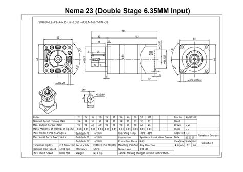 NEMA23 Planetary Gearbox for Stepper motors Reduction-25 SIR060-25A-6. ...