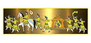 AK Graphics Indian Wedding barat in Golden Frame Wall Sticker ...