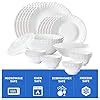 Larah by Borosil Plain White Silk Series Opalware Dinner Set | 35 ...