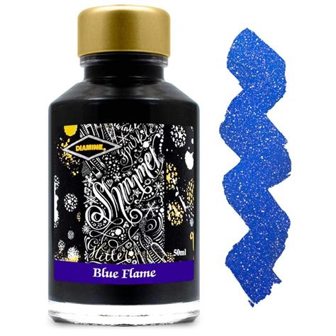 DIAMINE 50ML Blue Flame Shimmer Ink Bottle : Amazon.in: Office Products