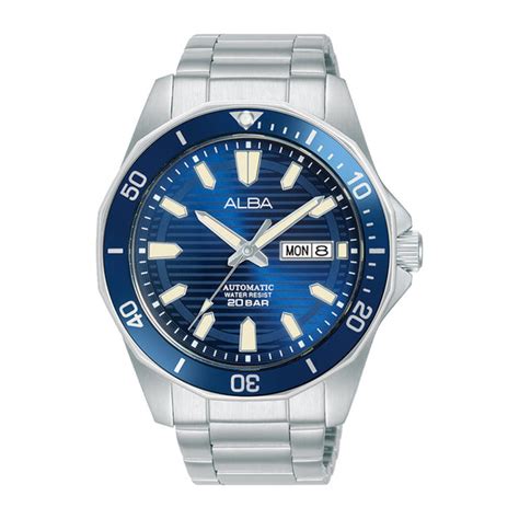 ALBA Mechanical Blue patterned dial Automatic Men's Watch AL4453X1 ...