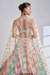 Buy Gold Net Mirror Sweetheart Neck Embroidered Lehenga Set For Women ...