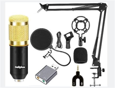 Nutts Condenser USB Microphone Set Podcast Broadcasting Mic For Youtube ...