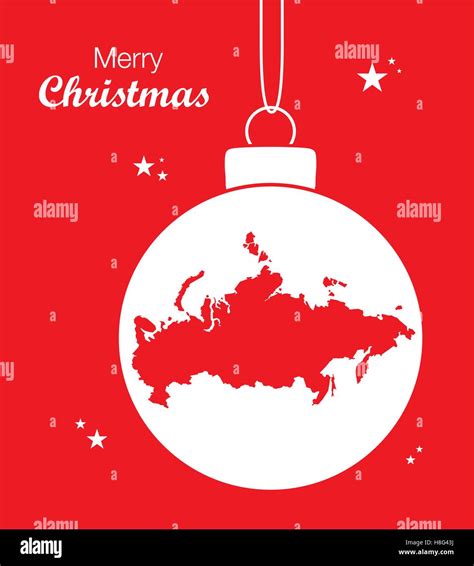 Merry christmas map russia Stock Vector Images - Alamy