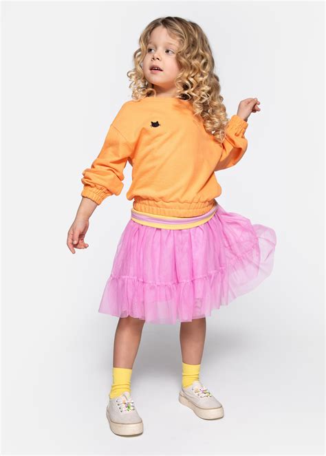 Kids Girls Solid Pink Skirt – J&JP