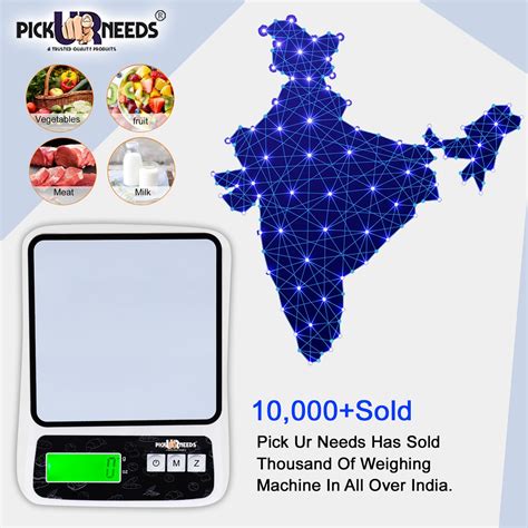 Pick Ur Needs Digital Food Scale with Bowl 10 Kg Kitchen Weighing Scal