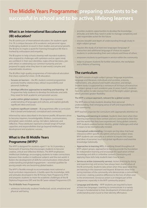 Image result for IB Middle Years Programme