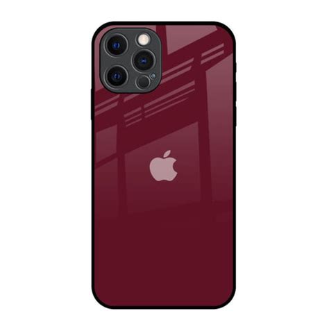 Classic Burgundy iPhone 12 Pro Glass Back Cover - Flat 35% Off On ...