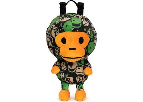 Bape Baby Milo Plush Backpack Green – Kicks Machine