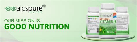 Alpspure Nutra Natural Vitamin E Softgel Capsules Natural Source for ...