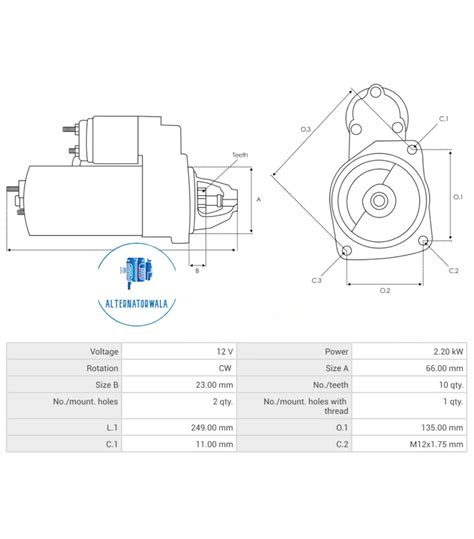 Starter Motor 12v AUDI STR-BO0536 (AS POLAND) – AlternatorWala