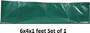 4K Agro HDPE Rectangular grow tub ( 6x4x1 feet Set of 1, Green and ...