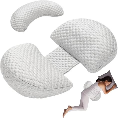 Pregnancy Pillow for Sleeping, Maternity Pillow with Detachable and ...