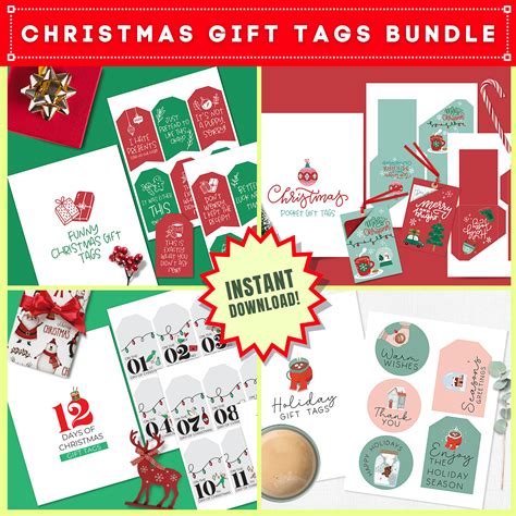9 Best Free Printable Christmas Gift Tags - Single Girl's DIY