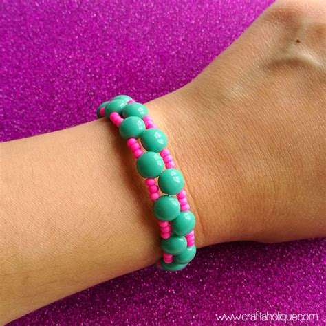 Memory Wire Beaded Cuff Bracelet Tutorial 的图像结果