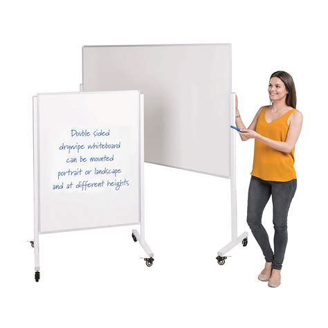 Height-adjustable Mobile Magnetic Whiteboards | (H) 120 x (W) 90cm ...