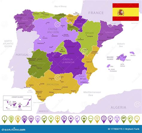 Map Of Spain And Other Countries