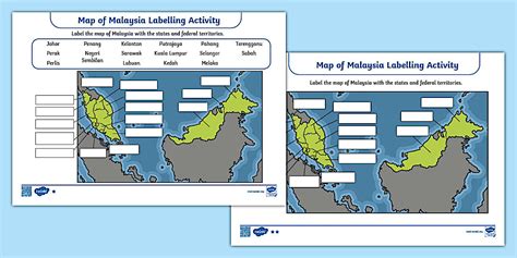 Map of Malaysia Labelling Activity