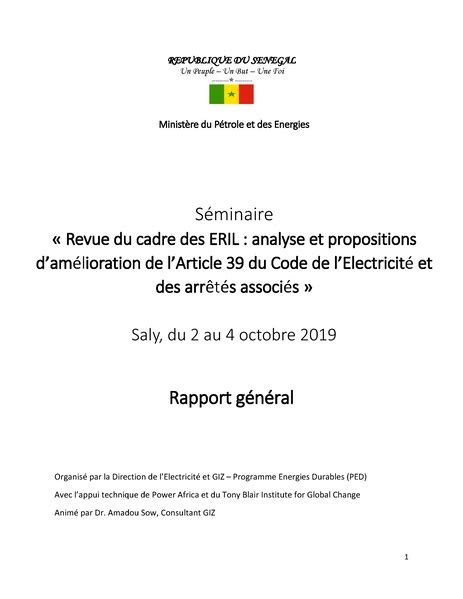 File:SEMINAIRE ERIL- Rapport Final 20191029 Clean VF.pdf - energypedia