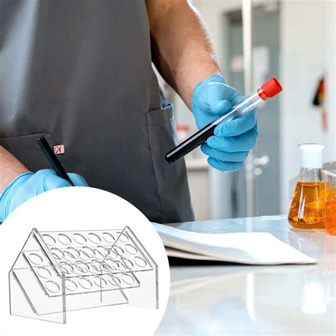 Buy Slant Rack Acrylic Test Tube Holder Rack 18 Holes Centrifuge Tube ...