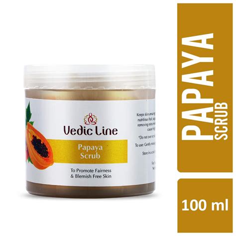 Buy Vedicline Papaya Face Scrub, Reduce Uneven Skin Tone, Dead Skin ...