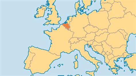Belgium World Map Location 2,777 Belgium Map Europe Stock Photos,