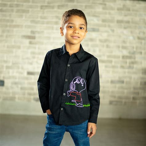 Chill Dog Embroidered Organic Cotton Shirt - Black – Nanhey