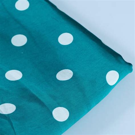 Firozi Colour Zara Satin Printed Fabric