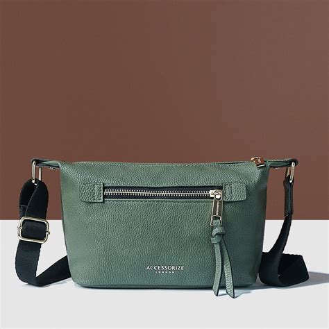 Accessorize London Women's Green Mini Soft Casual Sling Bag ...