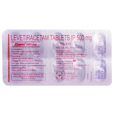 Keppra 500 mg Tablet 10's Price, Uses, Side Effects, Composition ...