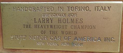 1982 Stutz Blackhawk, pre-owned by Larry Holmes