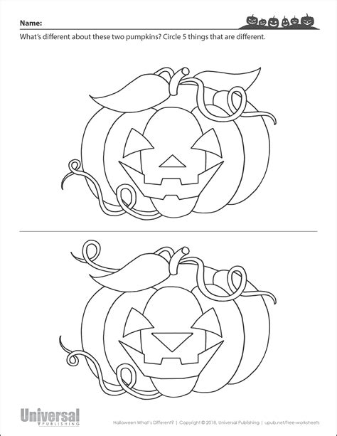 Halloween Activities | Free Printables - Universal Publishing ...