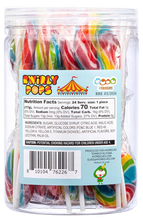 4YoreElves Circus Rainbow Lollipops Individually Wrapped, India | Ubuy