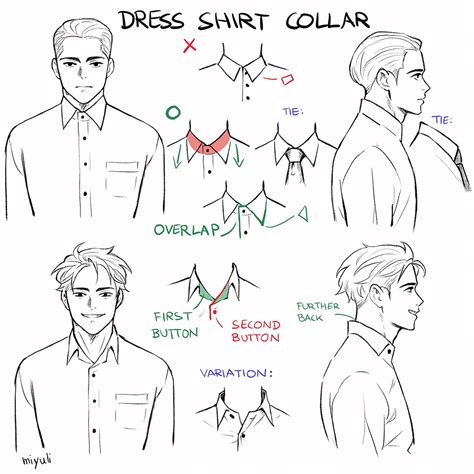 Dress Shirt Collar | Miyuli | Drawing reference, Drawings, Creative ...