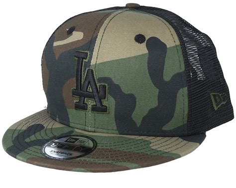 Los Angeles Dodgers League Essential Team 9Fifty Camo/Black Trucker ...