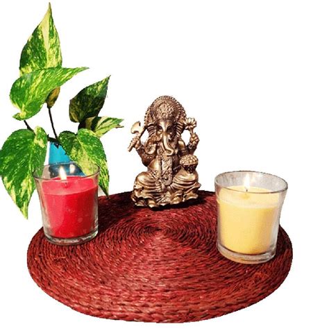 Buy All That Grass Handmade Sabai Place Mats, Red, 1 Piece Online at ...