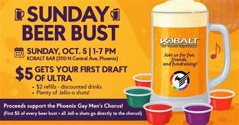 Sunday Beer Bust at Kobalt!, Kobalt Bar, Phoenix, 5 October 2025 ...