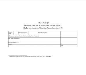 Form 26QD TDS on Contractual/Professional Payments - LegalWiz.in