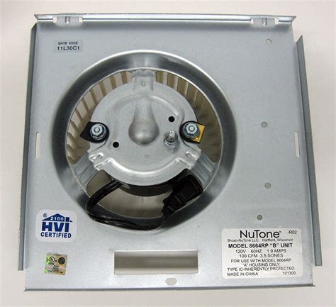 GENUINE OEM S-97017706 Broan Nutone Motor Blower Wheel for Bathroom ...