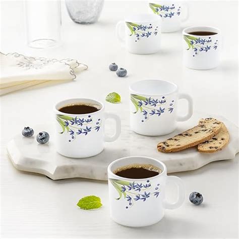 Buy Larah by BOROSIL Ocean Opalware Cup Set of 6 pcs | Tea/Coffee Cups ...