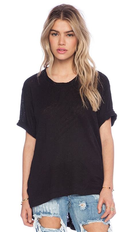 Wilt Lux Slub Basic Big Boy T in Black | REVOLVE