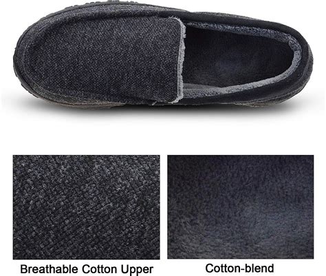 Buy Vonair Mens Moccasin Slippers With Cozy Memory Foam Warm House Slip ...