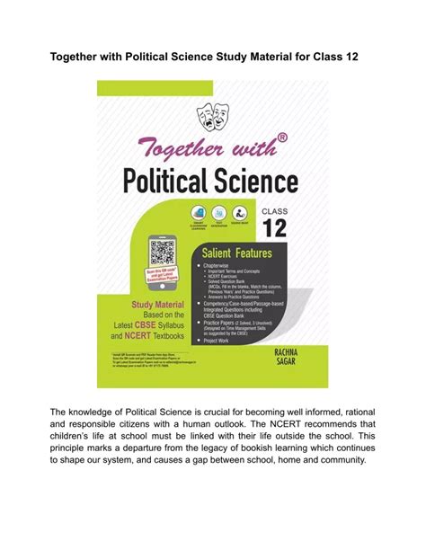 Image result for Class 12 Political Science Study Material Book