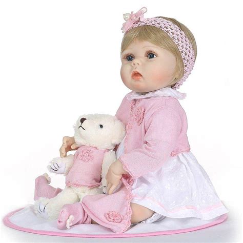 Reborn Baby Girl Doll 22 inch Soft Full Silicone Vinyl Body Lifelike T ...