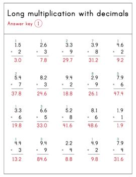 Long Multiplication Using Decimals 的图像结果